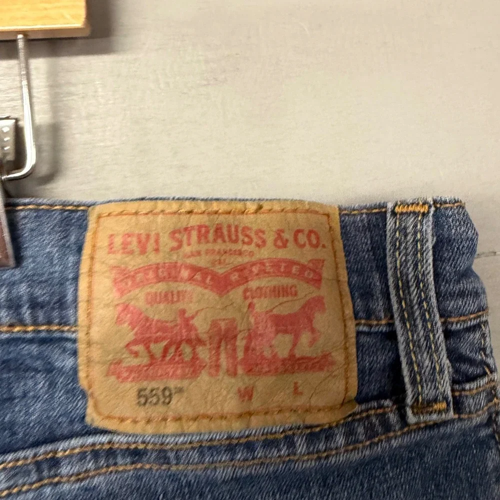 Levis 559 Relaxed Straight Mens Jeans Medium Wash Blue‎ Denim 48x30 00559-0258